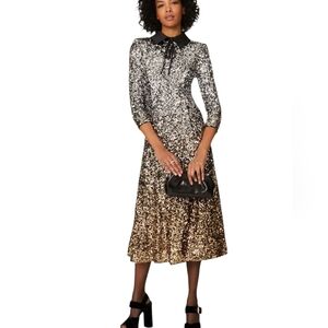 green emerald velvet dress Sequin Shirtdress main image 0